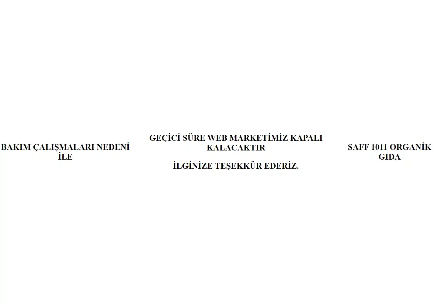 Saff 1011 Organik Gıda, Otomotiv, Taahhüt, Tekstil, Temizlik, Pazarlama,İthalat, İhracat Sanayi Ve Ticaret Limited Şirketi