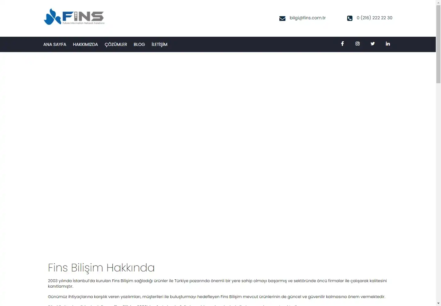 Fins Bilişim Hizmetleri Sanayi Ve Ticaret Limited Şirketi