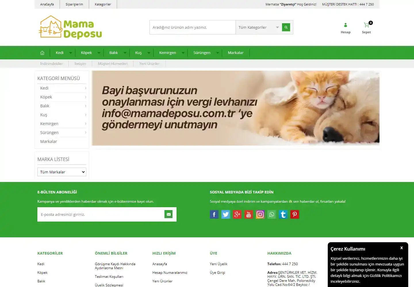 Mama Deposu Evcil Hayvan Aksesuarları Sanayi Ve Ticaret Limited Şirketi