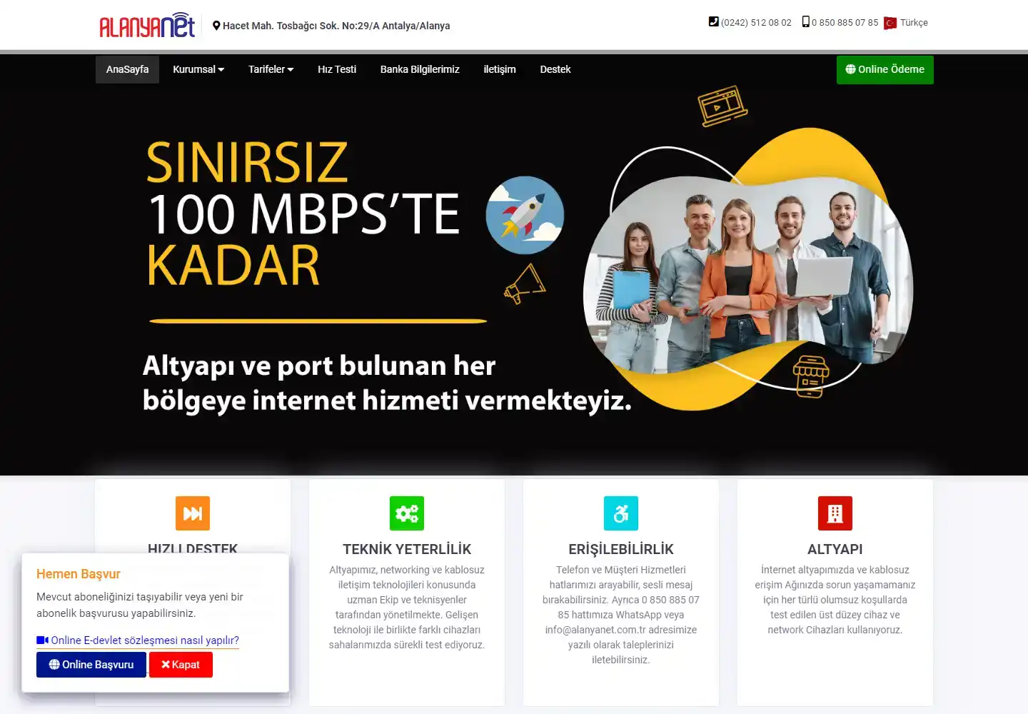 Alanyanet İnternet İletişim Teknolojileri Sanayi Ve Ticaret Limited Şirketi