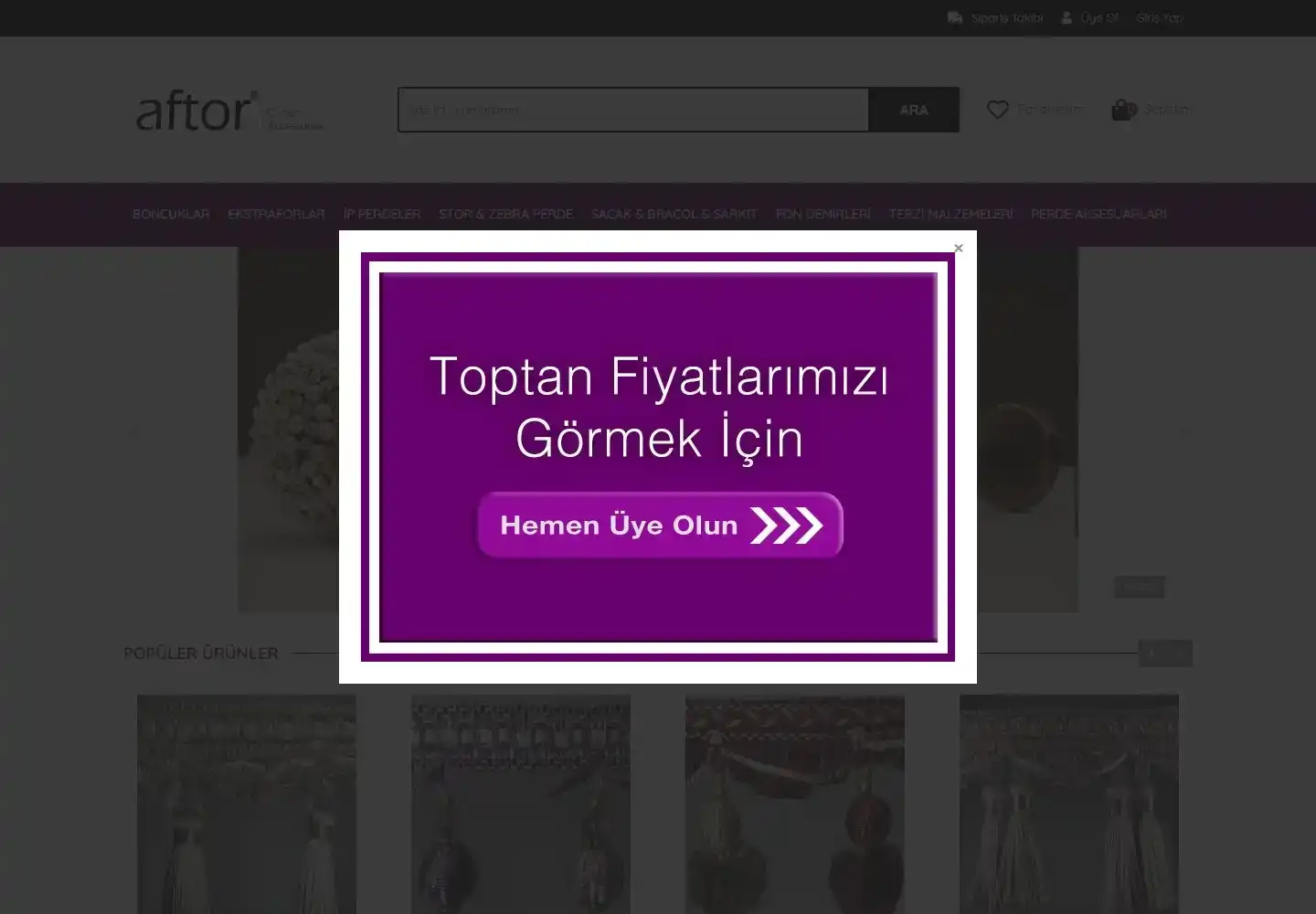 Aftor Tekstil Toptan Perde Aksesuarları İnşaat Emlak Gıda İthalat İhracat Sanayi Ve Ticaret Limited Şirketi