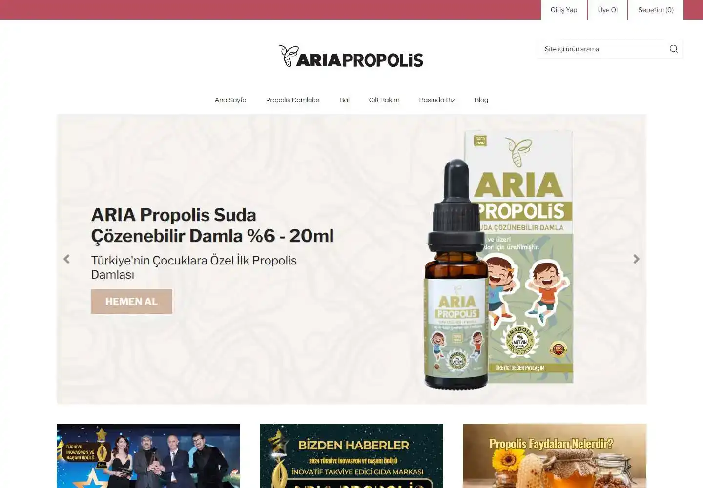 Özgür Yaşar  Arıa Arı Ürünleri Aria Propolis