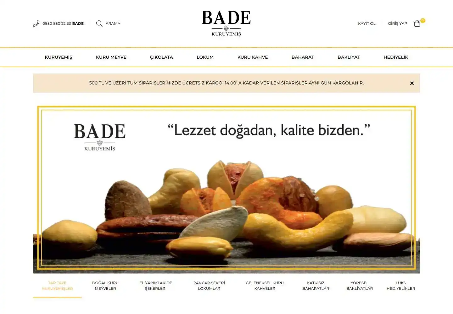 Bade Nuts Gıda Sanayi Ve Ticaret Limited Şirketi