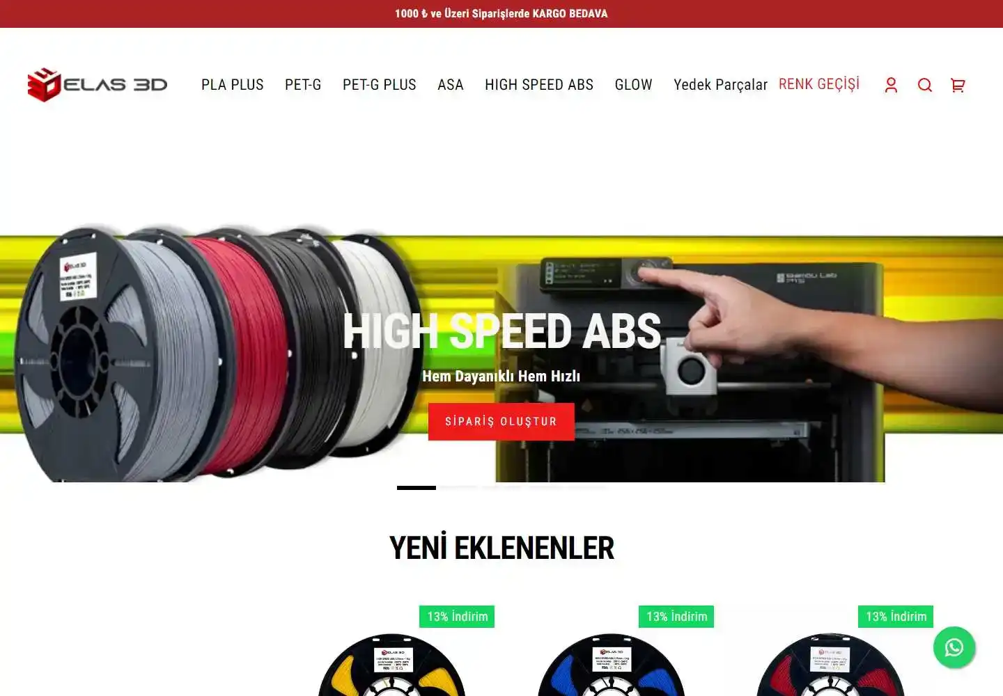 Elas 3D Filament Plastik Makina Sanayi Ve Ticaret Limited Şirketi