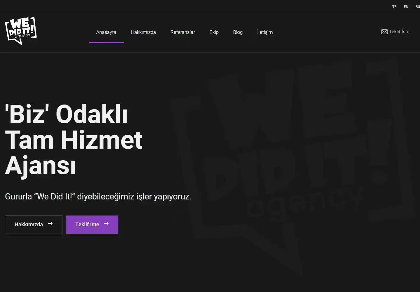 We Dıd It Dijital Reklam Ve Ticaret Limited Şirketi