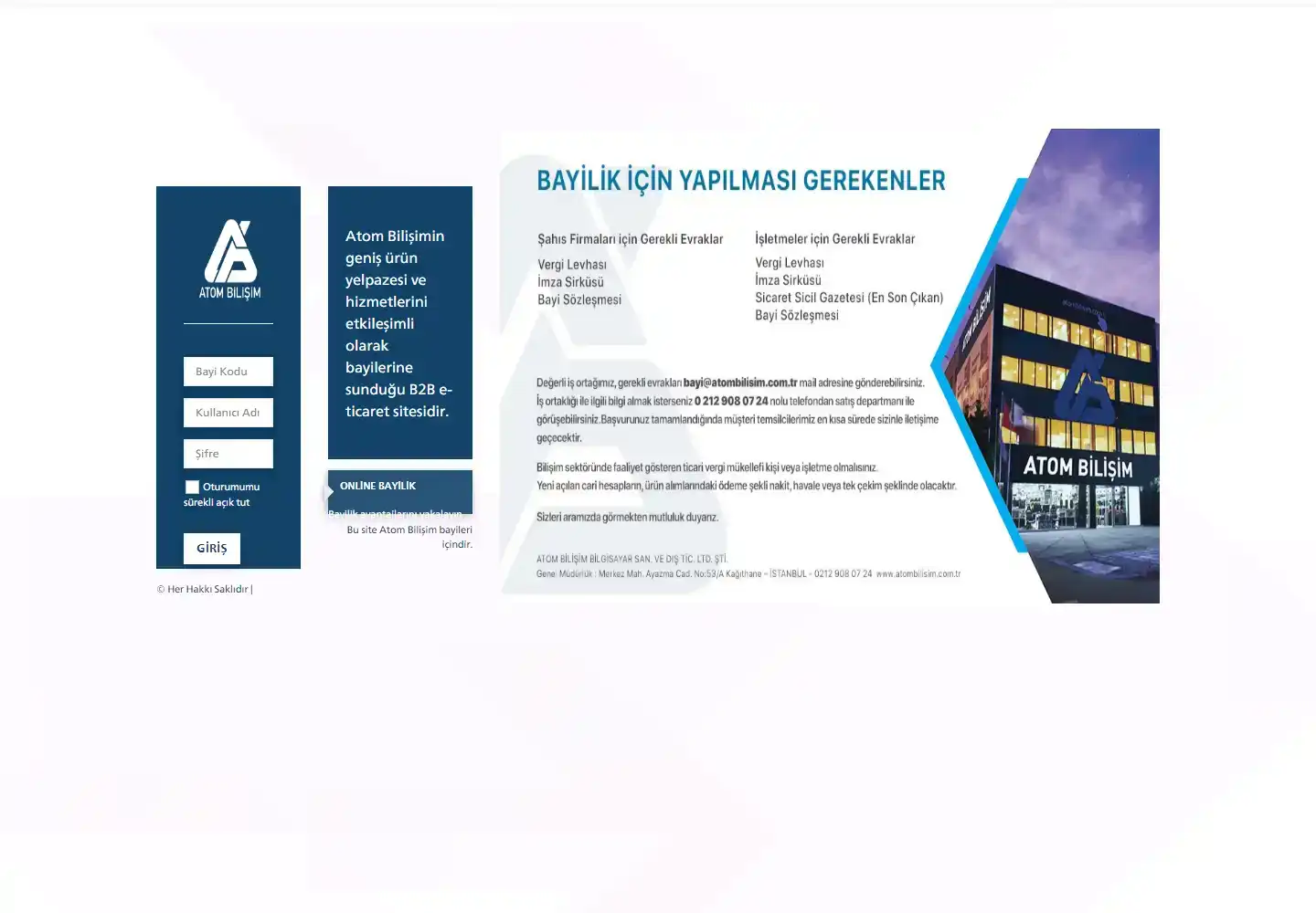 Atom Bilişim Bilgisayar Sanayi Ve Dış Ticaret Limited Şirketi